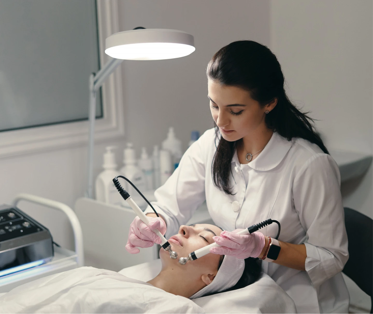 Doctor treating patient